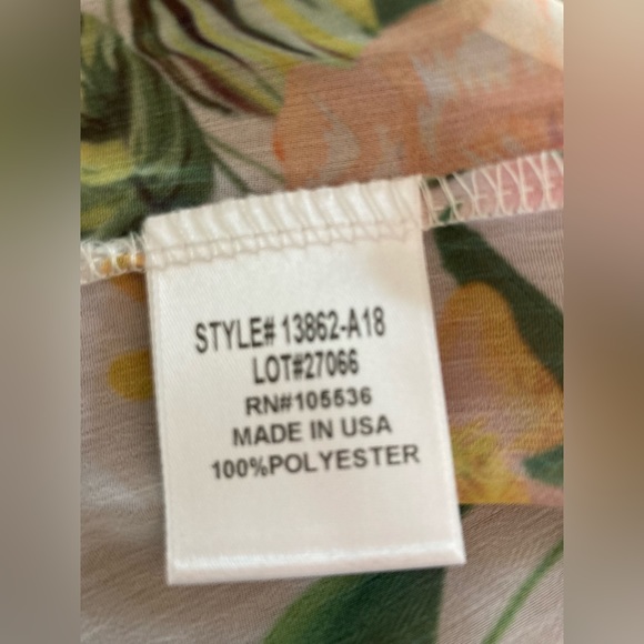 *HOSTPICK*  SLINKY Sheer Floral Cascade Front or Tie Front Cardigan MED NWOT - Picture 9 of 10